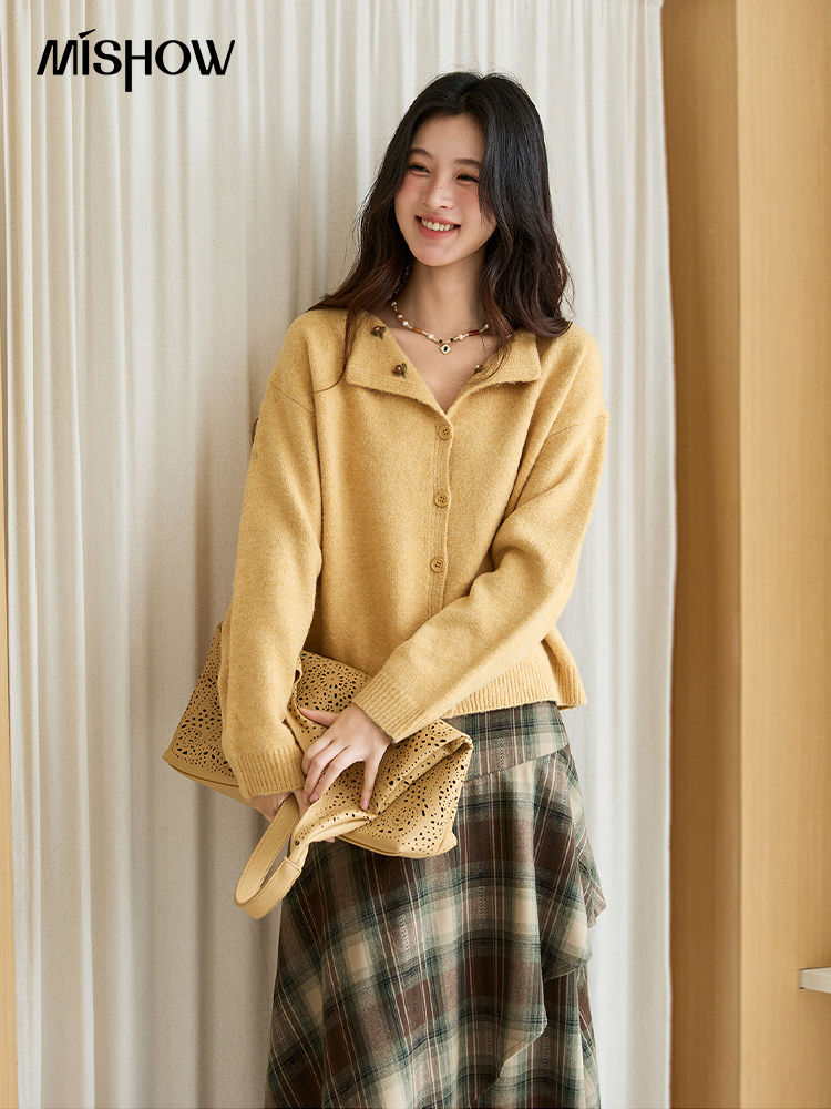 MISHOW Women's Autumn Cardigan - Embroidery Yellow Flower avis et prix