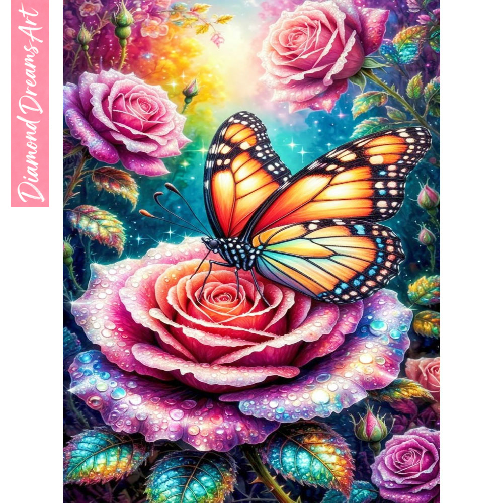 Butterfly Diamond Mosaic 5D DI - Embroidery Rose avis et prix