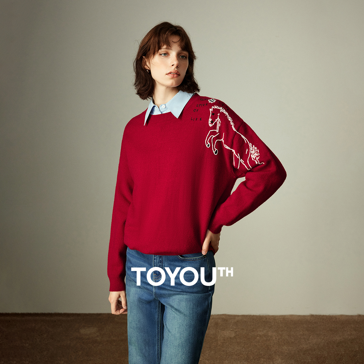 TOYOUTH Women's Arctic Fleece  - Embroidery Horse avis et prix