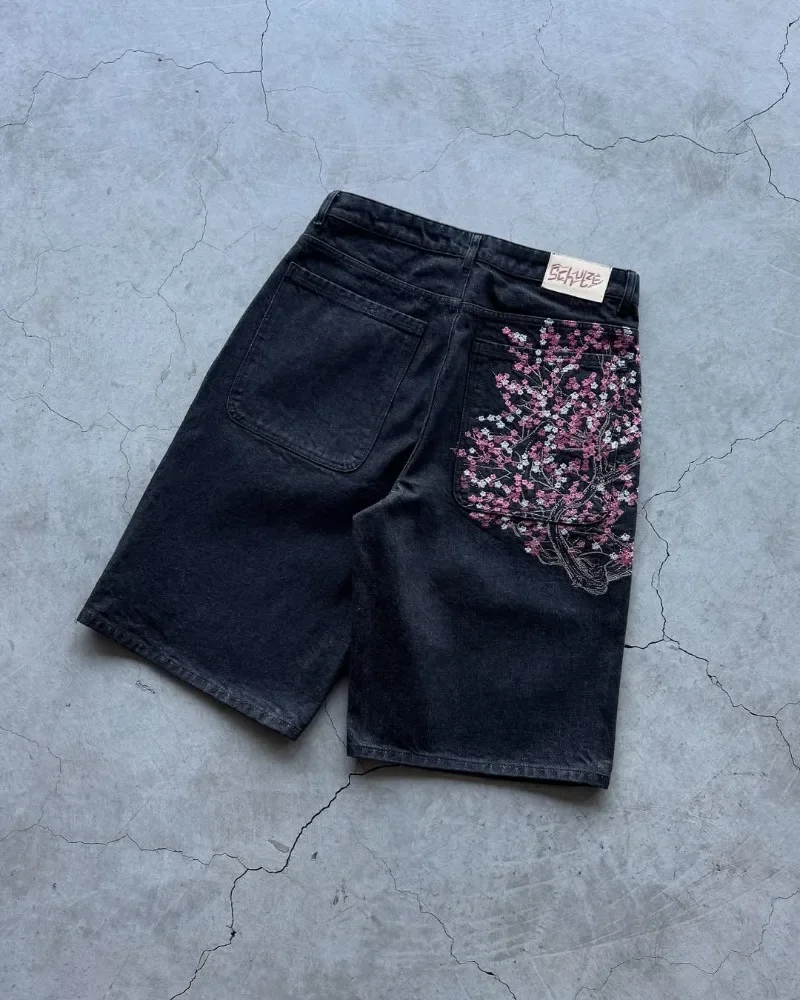 Sakura Pocket Embroidery Fashi - Embroidery Jeans Sakura avis et prix