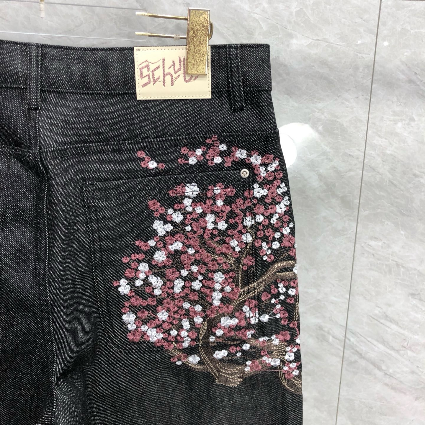 Derschutze Heavy Industry Embr - Embroidery Jeans Sakura avis et prix