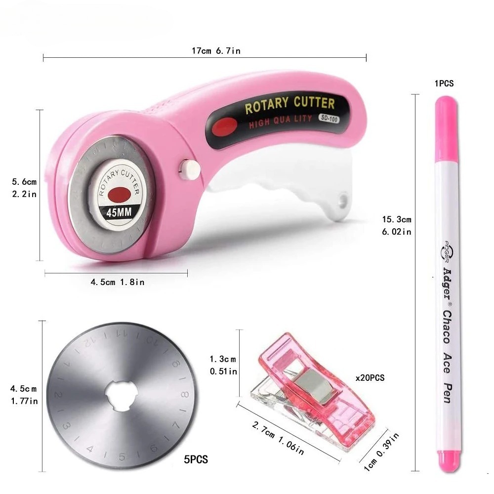 5mm Rotary Cutter with 5pcs Re - Embroidery Converter avis et prix
