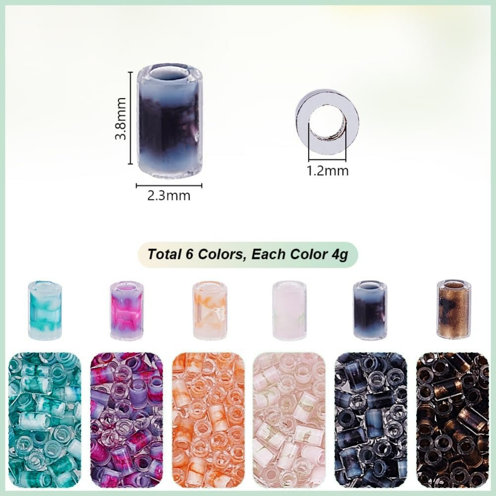 720pcs 6 Colors Tube Beads 24g - Embroidery Youtube avis et prix