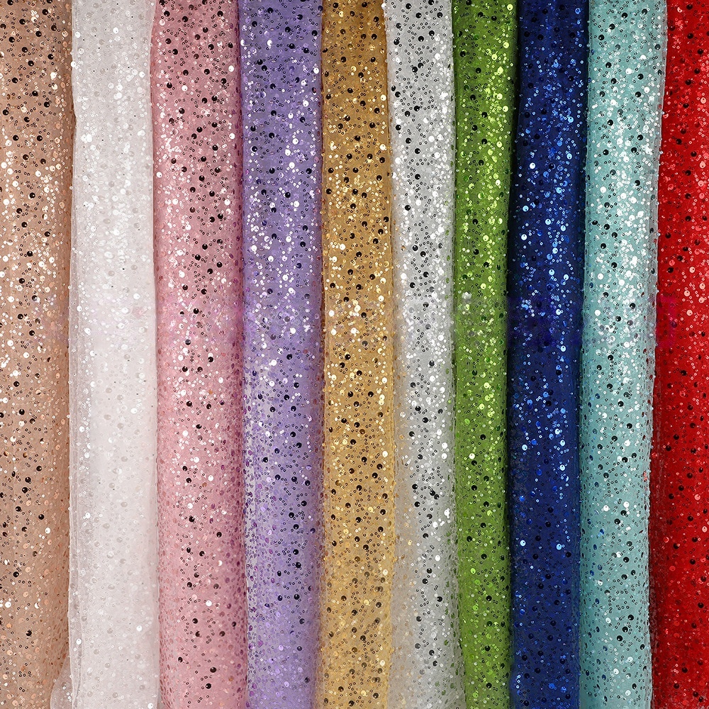 40 Colors 3mm 7mm Shinny Spark - Embroidery Net Fabric avis et prix