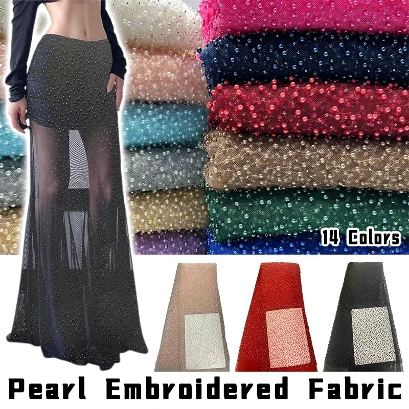 1yard Pearl Mesh Fabric Round  - Embroidery Youtube avis et prix