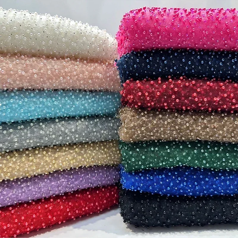 1yard Pearl Mesh Fabric Round  - Embroidery Youtube avis et prix