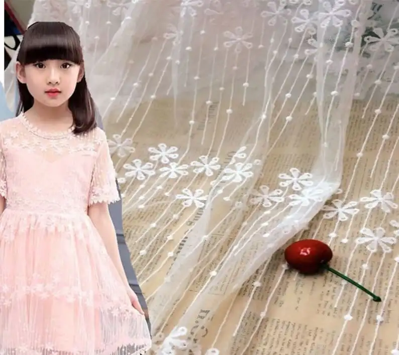 1 yard flower embroidery Lace  - Embroidery Veil avis et prix