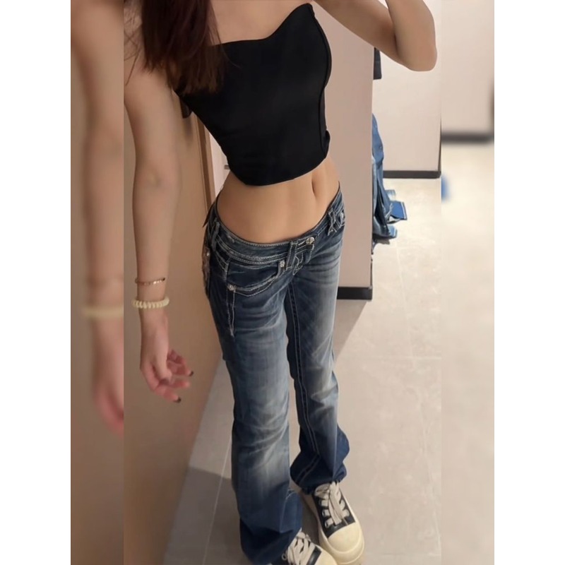 Women's Y2K Gothic Embroidery  - Embroidery Jeans Sakura avis et prix