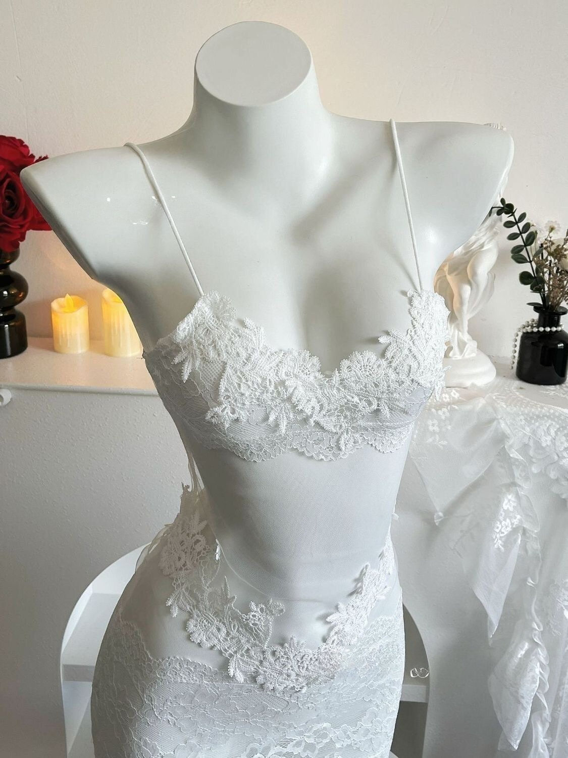 Sexy Lace Embroidery Strapless - Embroidery Lace avis et prix