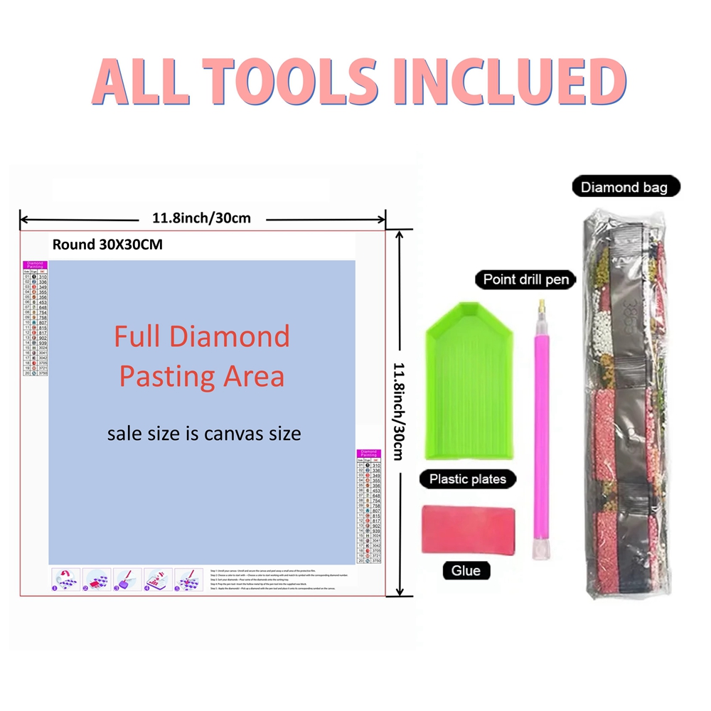 1pc frameless  5D DIY Diamond  - Embroidery X Stitch avis et prix