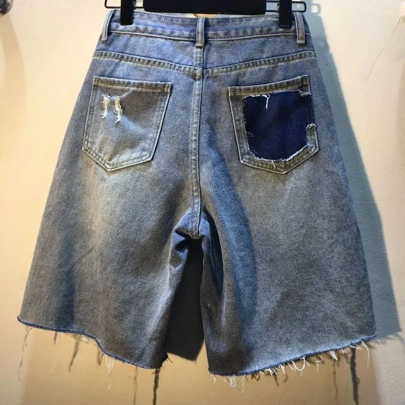 2025 Summer Short Pants High W - Embroidery Jeans Sakura avis et prix
