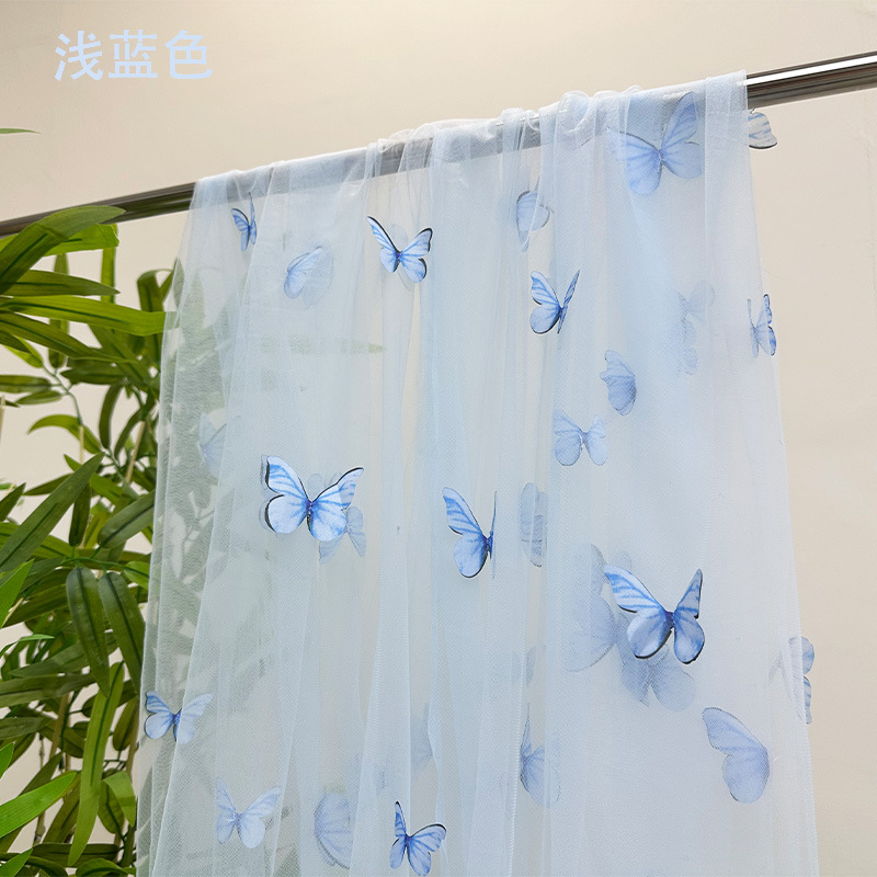 3D Butterfly Embroidery Tulle  - Embroidery Net Fabric avis et prix