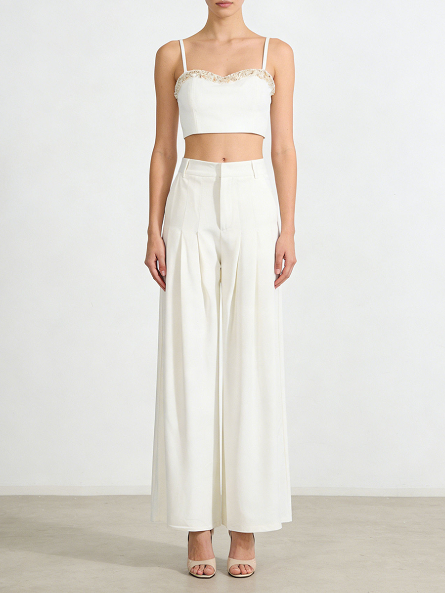 TWOTWINSTYLE Solid Basics Two  - Embroidery Vest avis et prix