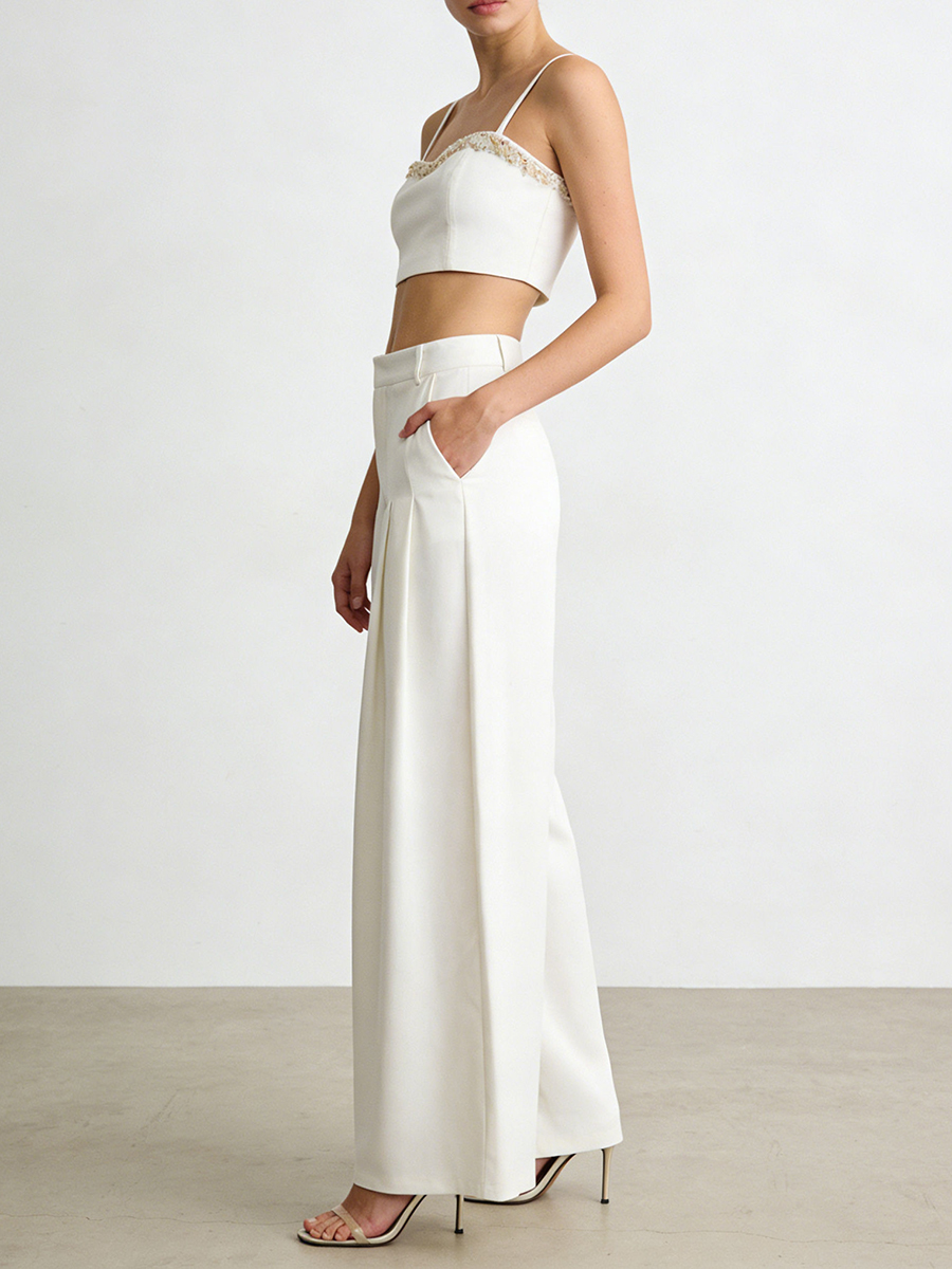 TWOTWINSTYLE Solid Basics Two  - Embroidery Vest avis et prix