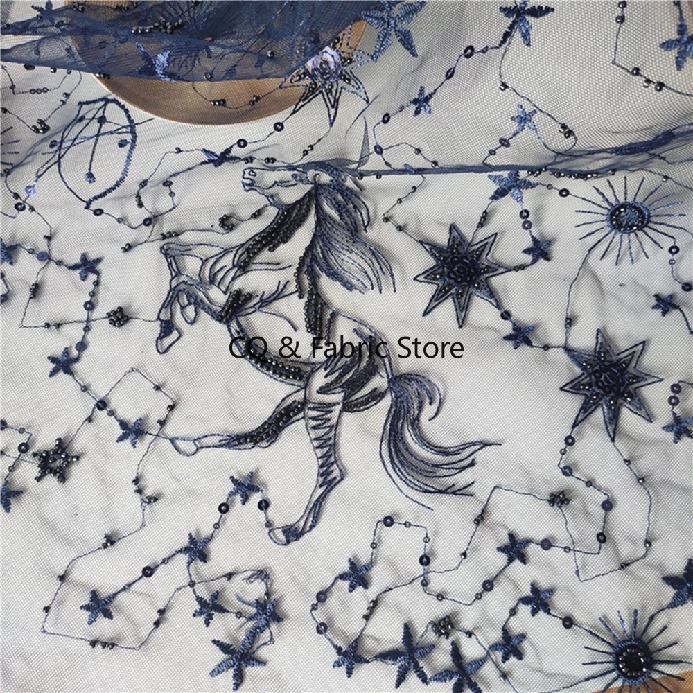3D Embroidery Beaded And Sequi - Embroidery Horse avis et prix